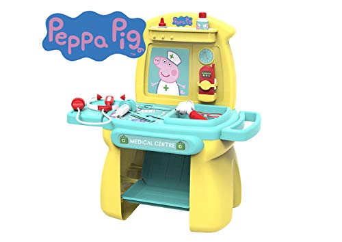 Chicos Peppa Pig. Centro Médico de Juguete. Juego de Imitación para Niños. Incluye 11 Accesorios. +18 Meses (Fábrica 84503)