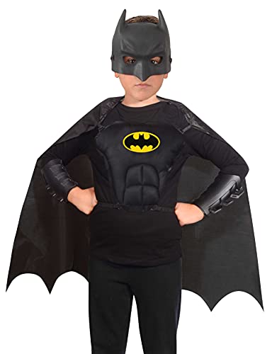 Ciao 20092 Batman Kit Disfraz Original Dc Comics (Niño 5-12 Años): Máscara, Capa, Corpiño, Pulseras