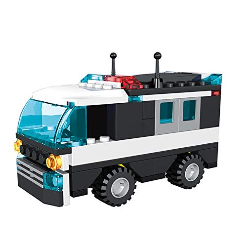 City Police Car Kit de construcción de Camiones de policía Patrulla de Coches Juguetes - Juego de construcción de transportador de prisioneros para niños y niñas de 6 años en adelante, 104 Piezas