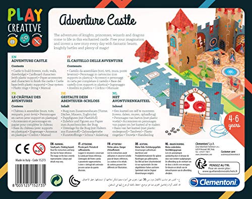 Clementoni 15273 Clementoni-15273-Play Creative-Adventure Castle Playset, Multicolor