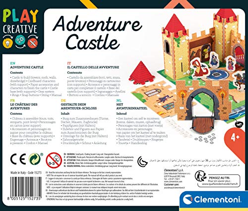 Clementoni 15273 Clementoni-15273-Play Creative-Adventure Castle Playset, Multicolor