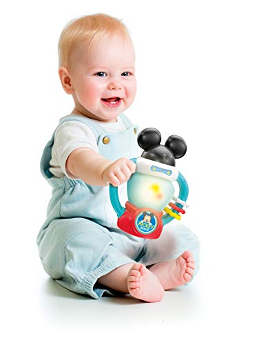 Clementoni-17335 - Baby Mickey - Linterna Interactiva - juguete bebé Disney a partir de 10 meses