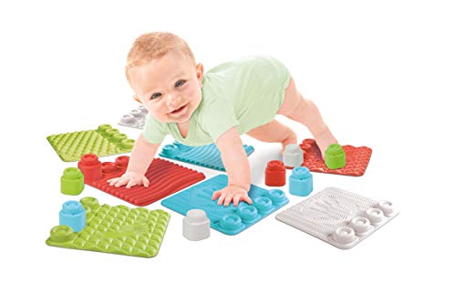 Clementoni-17352 - Soft Clemmy Tapete Sensorial - construcciones blanditas para bebé a partir de 6 meses