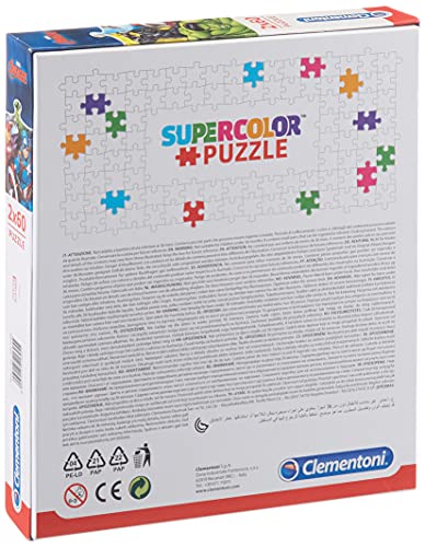 Clementoni 2 Puzzles 60 Piezas The Avengers, Color Multicolor. (21605.5)