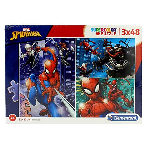 Clementoni 3 Puzzles 48 Piezas Spider-Man, Multicolor (25238.1)