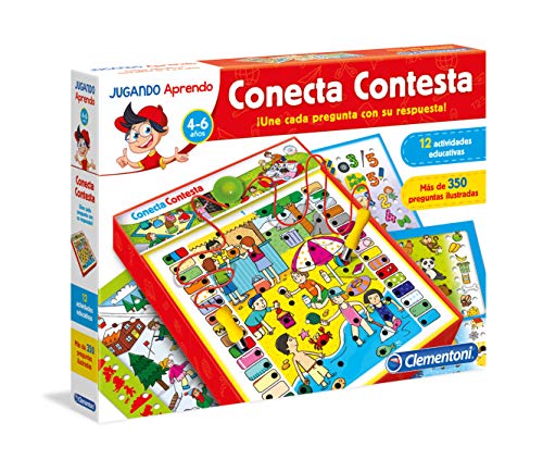 Clementoni-65380 - Conecta-Contesta - juego educativo electrónico a partir de 4 años