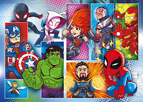 Clementoni- Marvel Super Hero Other Puzzles, 2x20 Piezas, Multicolor (24768)