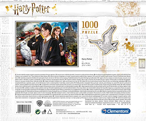 Clementoni- PZL 1000 IN VALIGETTA Harry Potter Puzzle Adulto, Multicolor (61882)
