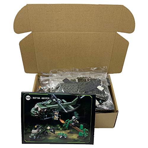 CN.Bricks Predator VS Alien Movie Armored Car Helicóptero Bloque de construcción Set de Juguete (Helicoper B0719A-Sin Caja Original)