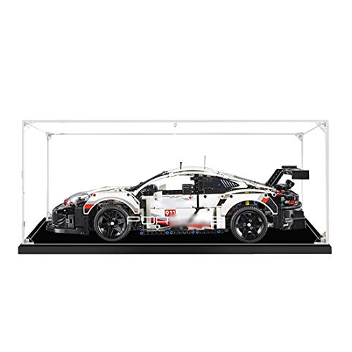 ColiCor Vitrina de Acrílica Display Case para Lego 42096 Technic Porsche 911 RSR, Caja de Exhibición de Protección a Prueba de Polvo Compatible con Lego 42096