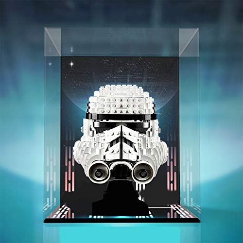 ColiCor Vitrina de Acrílica Display Case para Lego Star Wars Casco de Soldado de Asalto 75276, Caja de Exhibición a Prueba de Polvo Compatible con Lego 75276