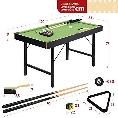 ColorBaby - Mesa de billar americano plegable CBgames (85329)