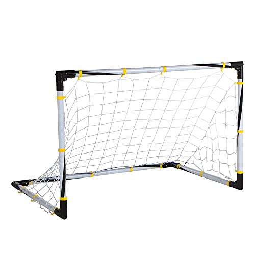 ColorBaby - Portería fútbol, Portería plegable, con balón, hinchador, Portería fútbol niños jardín, 90x59x59 cm, 4 piquetas, Juegos de exterior, +6 años, CB Toys (43482)