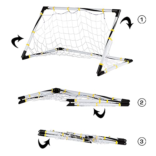 ColorBaby - Portería fútbol, Portería plegable, con balón, hinchador, Portería fútbol niños jardín, 90x59x59 cm, 4 piquetas, Juegos de exterior, +6 años, CB Toys (43482)