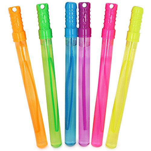 com-four® 6X Varita de Burbuja - Espada de Burbuja - Burbujas Grandes para Cumpleaños, Fiestas en el Jardín y Bodas - 34 cm (06 Piezas - 34 cm)