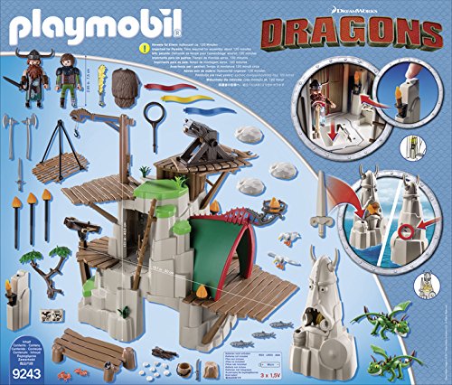 Cómo entrenar a tu Dragón-Isla de Berk How To Train Your Dragon Playset de Figuras de Juguete, Multicolor, 58,5 x 25 x 50 cm Playmobil 9243
