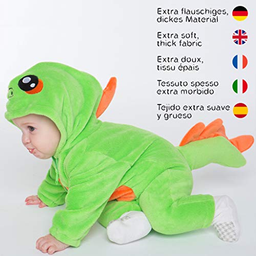 Corimori-Byte el Dinosaurio Ropa de Dormir Disfraz Animal (6+ modelos) Bebé Recién Nacido, color surtido, Talla 70-90 cm (1850-002)
