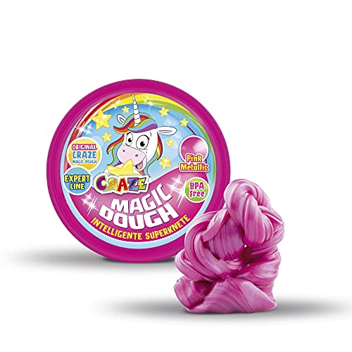 CRAZE-Intelligente Superknete für Kinder Kinderknete Magic Double Expert 35306-Plastilina Inteligente para niños, Lata, Color 70 g Unicorn 35306