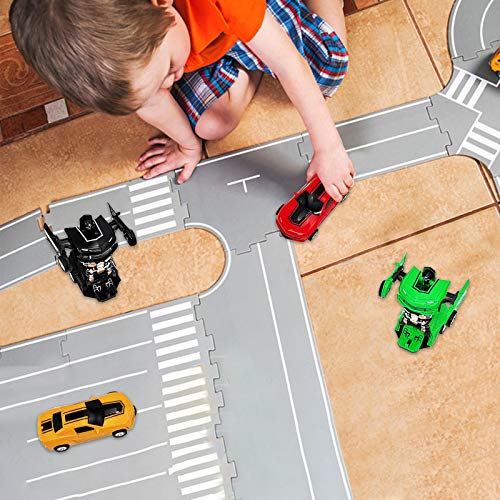 CYKT Coche de juguete inercial para niños de 2 a 7 años de edad, coche de juguete para transformar el coche de juguete para niños, el mejor regalo de cumpleaños 2 en 1 para niños y niñas