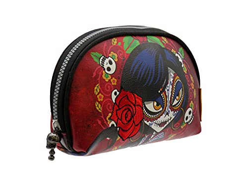 CYP BRANDS- Manualidades/Escolares Unisex Adulto Estuche portatodo Media Luna de Catrinas 'Rosabella' NC-20-CT, Color Rosa, Talla única (1)
