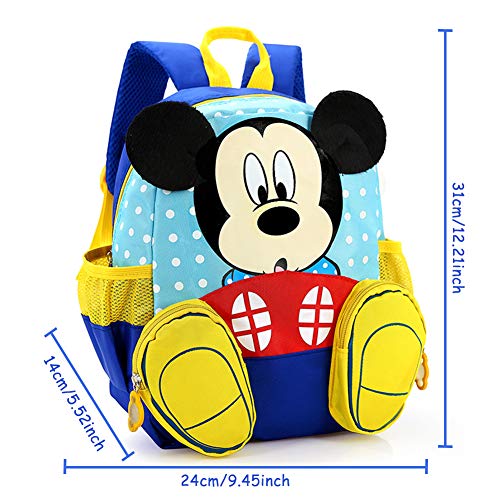 CYSJ Mochilas Escolares, Mochila 3D Minnie Mickey Mouse, Mochila Escolar para Niños, Mochila de Gran Capacidad,Mochila de Viaje para Deportes al Aire Libre, Regalo de Cumpleaños para Niños