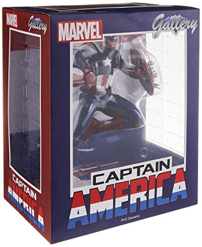 Diamond Select Toys- Diamond Captain Estatua Capitán América, Multicolor, Talla única (AUG172640)