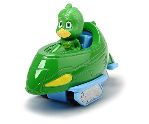 Dickie Toys PJ Masks Gekko Mobile - Vehículo Gecko de Metal, Rueda Libre, 7 cm, a Partir de 3 años