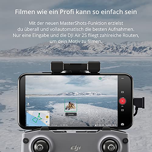 DJI Air 2S Fly More Combo- Drone, 3 Ejes Gimbal con Cámara, Vídeo en 5.4K, Sensor CMOS de 1 pulgada, Detección de obstáculos en 4 direcciones, Transmisión en FHD desde 12 km (FCC), MasterShots, Gris