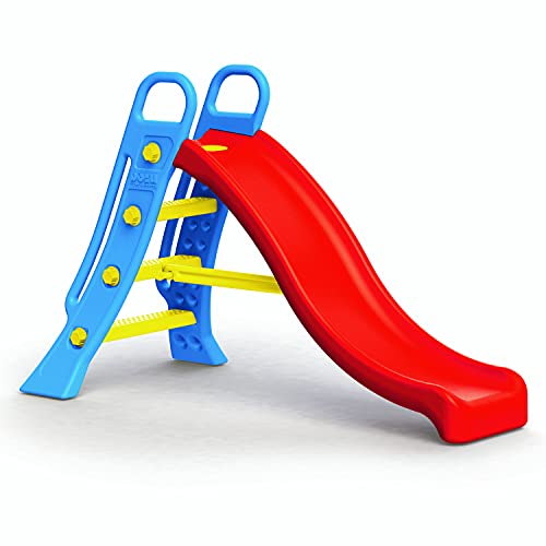 Dolu - Gran tobogán acuático independiente rojo para niños (H104 x L165.5 x W77.5 cm)