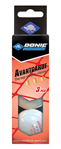 Donic-Schildkröt Pelotas de Tenis de Mesa 3 Estrellas Avantgarde, color blanco, 608334