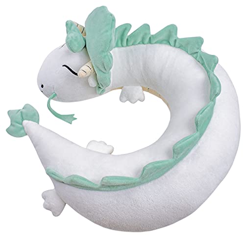 DRACA Anime Merch Anime Kawaii Plushies Dragon Cojín cervical Plush Merchandise Peluche Pusheen de viaje, cojín de anime, cojín de viaje, cojín de anime, dulce dragón, peluche, peluche
