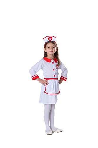 Dress Up America Disfraz de Enfermera de la Cruz Roja para niños Lindos, Talla 4-6 años (Cintura: 71-76, Altura: 99-114 cm) (549-S)