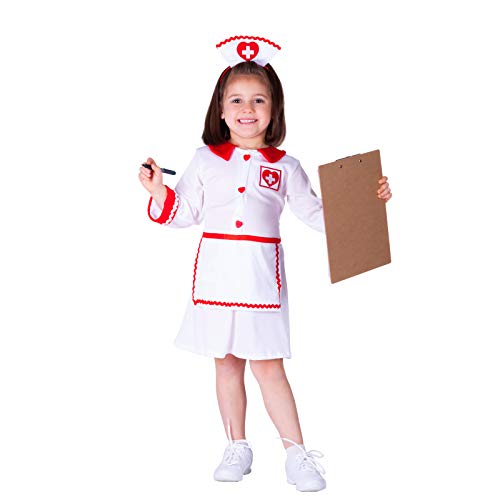 Dress Up America Disfraz de Enfermera de la Cruz Roja para niños Lindos, Talla 8-10 años (Cintura: 76-82, Altura: 114-127 cm) (549-M)