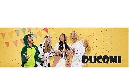 Ducomi Kigurumi Pijamas Disfraces Divertidos - Pijamas Unisex Adulto Cosplay Disfraz de Animal - Peluche Halloween y Carnaval Mujer Hombre - Pijama Tuta Unicornio, Koala, Panda (Lemur, XL)