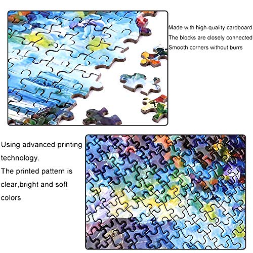 EACHHAHA 1000 Piezas Puzzle,Doce Constelaciones Redondas Puzzles para Adultos, Rompecabezas de Piso Juego de Rompecabezas y Juego Familiar
