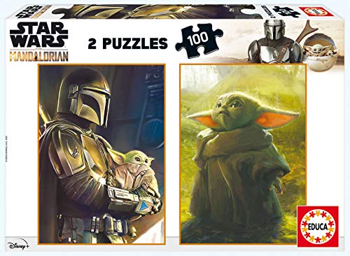 Educa Borras - Star Wars, The Mandalorian, 2 Puzzles Infantiles de 100 Piezas, a Partir de 6 años, Multicolor (18872)