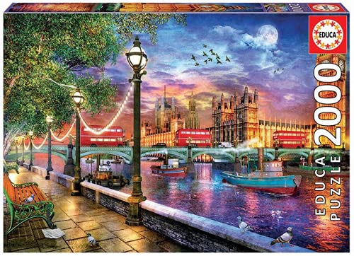 Educa Londres al Atardecer. Puzzle de 2000 Piezas. Ref. 19046, Multicolor