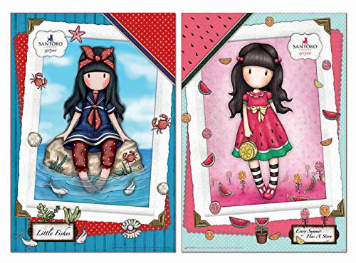 Educa - Santoro Gorjuss - Every Summer Has a Story + Little Fishes Set de 2 Puzzles, 500 Piezas, Multicolor, 17993