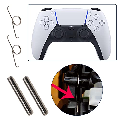 EMSea - Juego de 10 muelles de botón de liberación L2 R2 con cilindro compatibles con el controlador DualSense PS5, pieza de reparación de muelle
