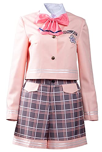 Enhopty Aikatsu Planet! Seirei High School Uniform Camiseta, Pantalones Cortos, Disfraz de Halloween Carnival, Cosplay, Costume Mujer L