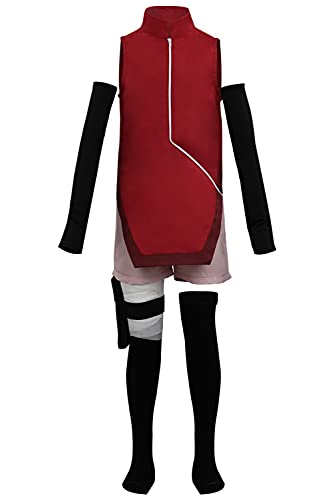 Enhopty Hokage Sarada Uchiha - Disfraz de Halloween Carnival, talla M (altura: 120-130 cm)