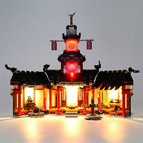 FADY Juego de iluminación LED compatible con el monasterio Ninjago de Spinjitzu de Lego 70670 (no incluye modelo Lego).
