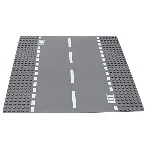 Feleph Rectas City Base de Juguete de Pista de Carretera de Construcción, 25 cm de Lado para tu Ciudad, Calle o Carreteras Suplementario,Compatible con Todas Las Marcas (4 Piezas)
