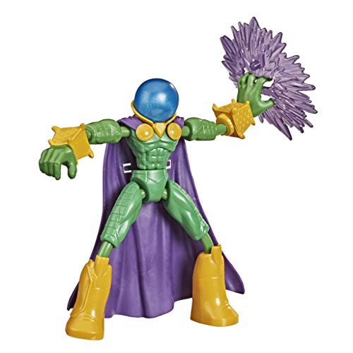 Figura de acción de Mysterio de Marvel Spider-Man Bend and Flex, Juguete Flexible de 15 cm, Incluye Accesorio, a Partir de 4 años