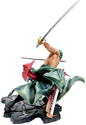 Figura de Roronoa Zoro del Anime One Piece, con tres cuchillas, País de Wano, decoración, coleccionable, juguete, Modelo de personaje