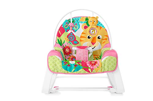 Fisher-Price - Hamaca Crece Conmigo Rock and Roar, Silla para Bebé (Mattel GNV70), Embalaje estándar