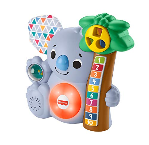 Fisher-Price Linkimals Nicolas le Koala, Juguete Interactivo de Aprendizaje, Sonidos y Luces, versión Francesa, 9 Meses y más, GRG69