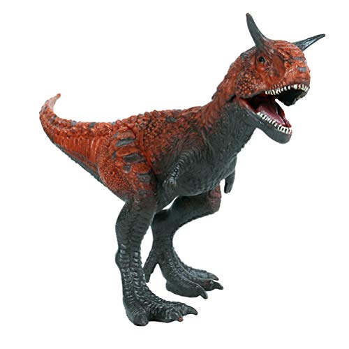 FLORMOON Juego de Dinosaurios - Realista Carnotaurus Dinosaur- Figuras de Dinosaurio de plástico - Decoración de Pasteles de cumpleaños Juguete Escolar para niños pequeños