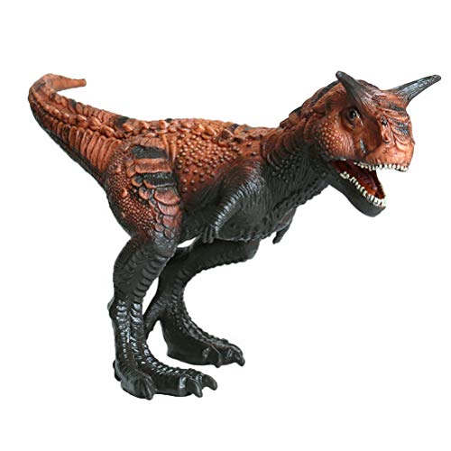 FLORMOON Juego de Dinosaurios - Realista Carnotaurus Dinosaur- Figuras de Dinosaurio de plástico - Decoración de Pasteles de cumpleaños Juguete Escolar para niños pequeños(Talla Grande)