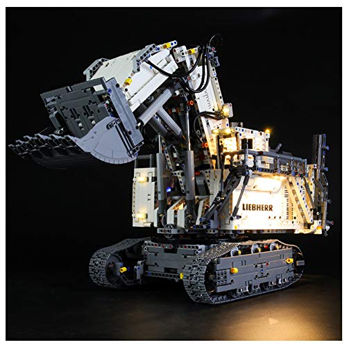 FLYM Kit De Iluminación para (Excavadora Liebherr R9800) Modelo De Bloque De Construcción, Kit De Iluminación LED Compatible con Lego 42100 (Este Modelo No Está Incluido)